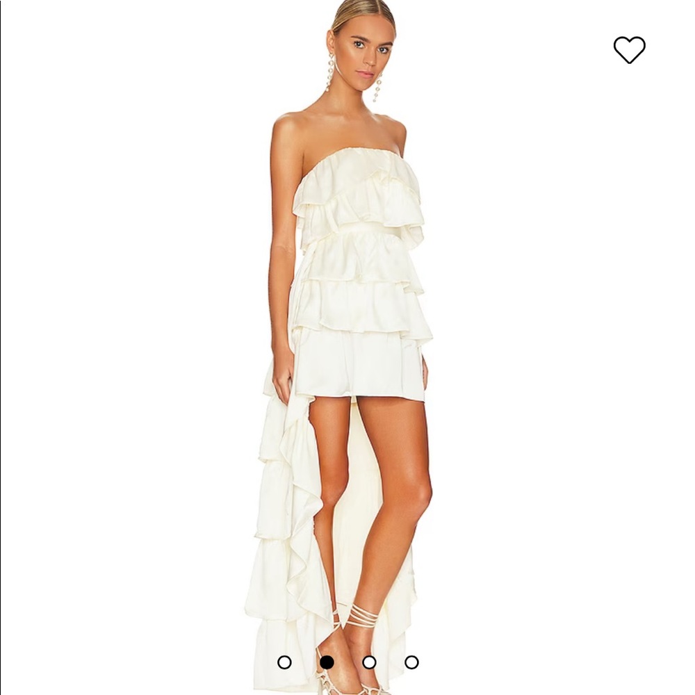 WeWoreWhat tiered ruffle high low dress